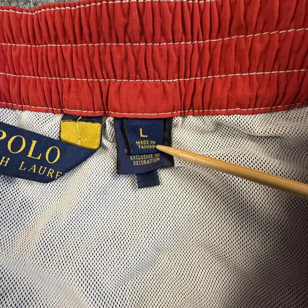 Polo Ralph Lauren Men's Black Cargo Swim‎ Trunks Size Large #1774